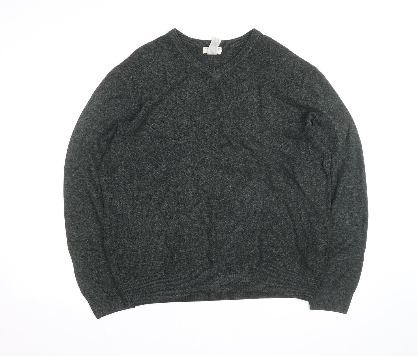 Dockers Men's Green Acrylic V-Neck Pullover Jumper XL
