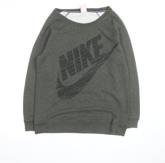 Nike Men's Green Crew Neck Pullover Sweatshirt Size S