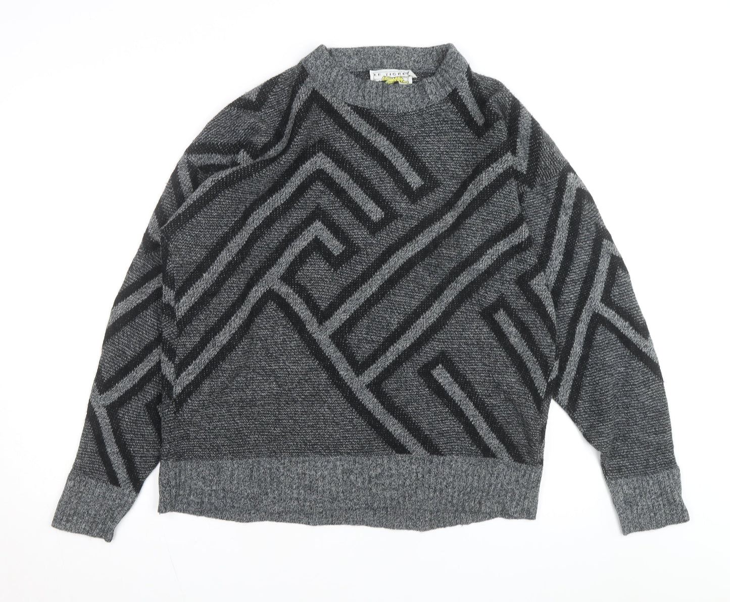 Le Tigre Men’s Grey Geometric 2XL Big Man Pullover Jumper