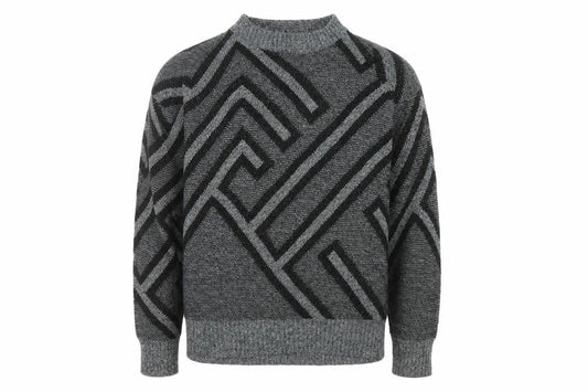 Le Tigre Men’s Grey Geometric 2XL Big Man Pullover Jumper