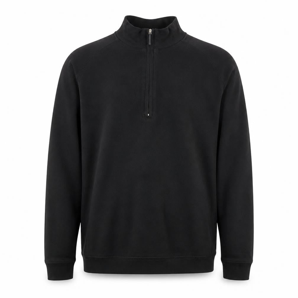 Kirkland Men's Black XL 1/2 Zip Cotton Sweatshirt