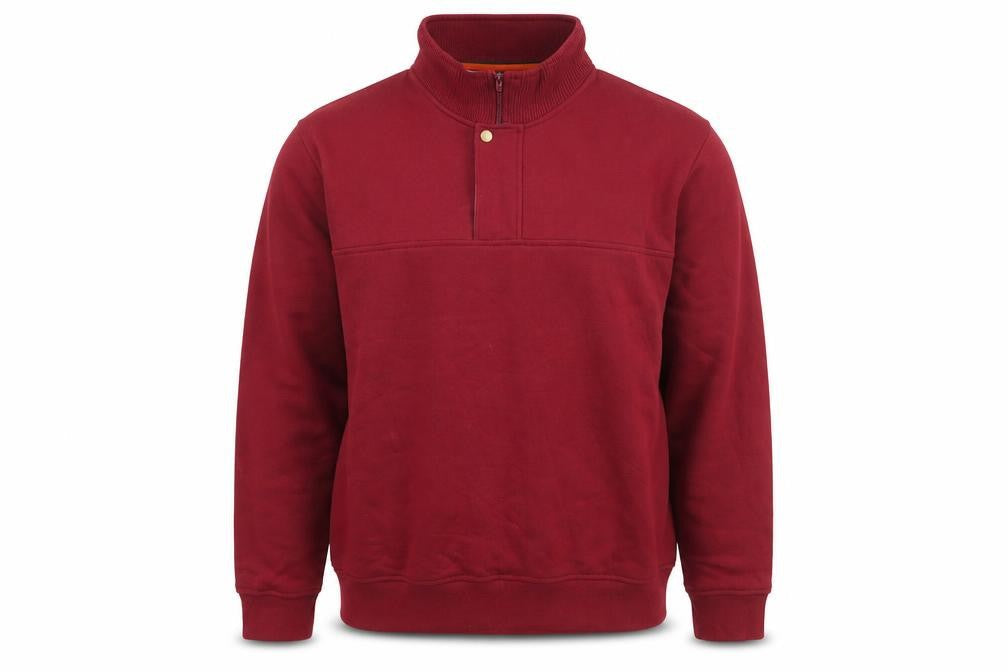 Orvis Men’s Red XL 1/4 Zip Mock Neck Cotton Fleece Sweatshirt