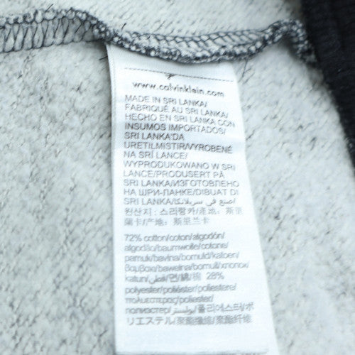 Calvin Klein Men's Grey XL Full Zip Hoodie with Logo Design