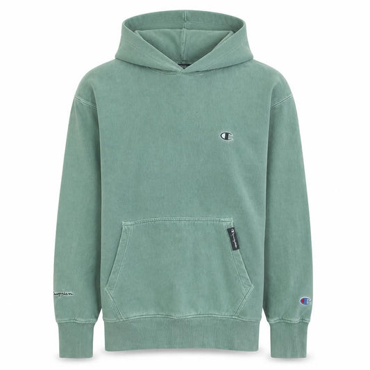Champion Mens Green Pullover Hoodie Small Cotton Blend Sweatshirt