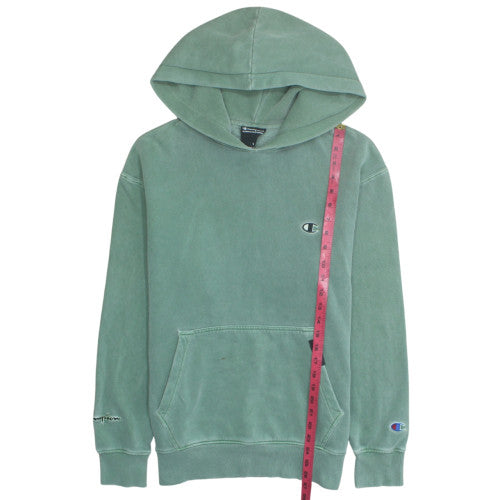 Champion Mens Green Pullover Hoodie Small Cotton Blend Sweatshirt
