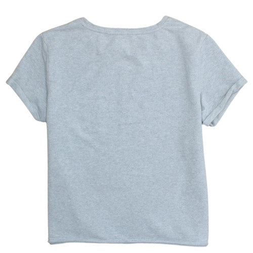 Cachia Women's Grey Crew Neck Short Sleeve Basic T-Shirt Size 12