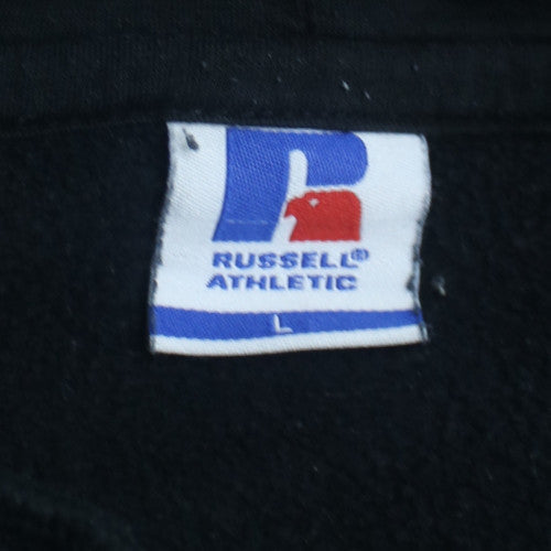 Russell Athletic Men's Black Pullover Hoodie L Fleece Sweatshirt