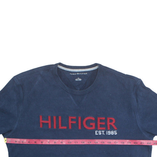 Tommy Hilfiger Men's Blue Crew Neck Pullover Sweatshirt Size L