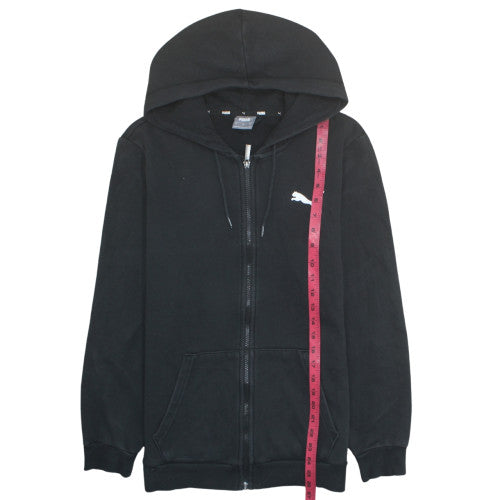 Puma Men's Black Full Zip Hoodie Size S Regular Fit Cotton Blend