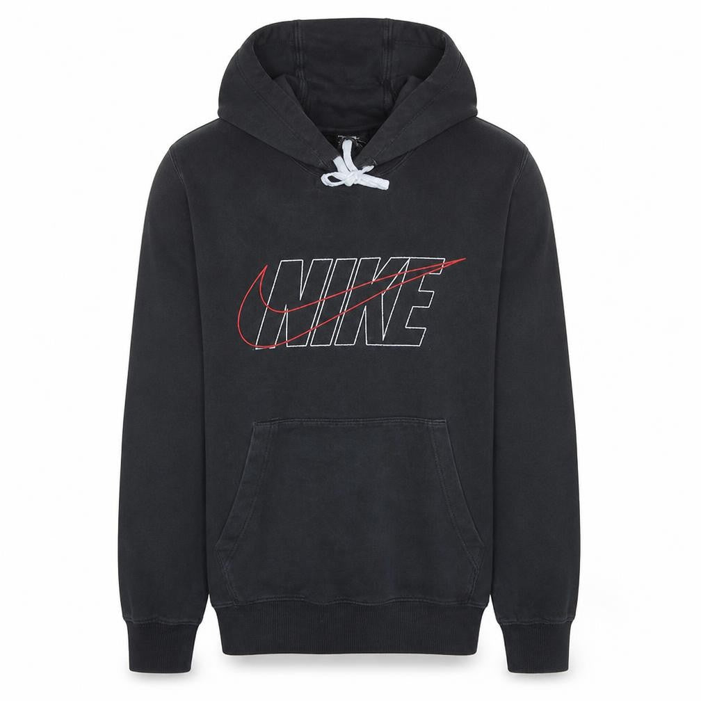 Nike Men's Black Pullover Hoodie M Sports Logo Fleece Sweatshirt