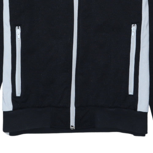 Adidas Mens Black Full Zip Hoodie S Cotton Blend Sportswear