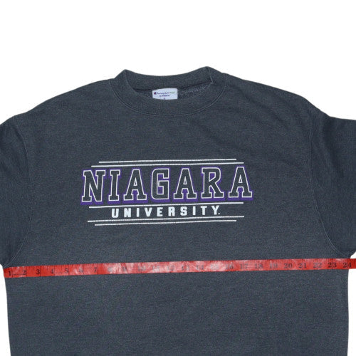 Champion Mens Grey Niagara University Crew Neck Sweatshirt L