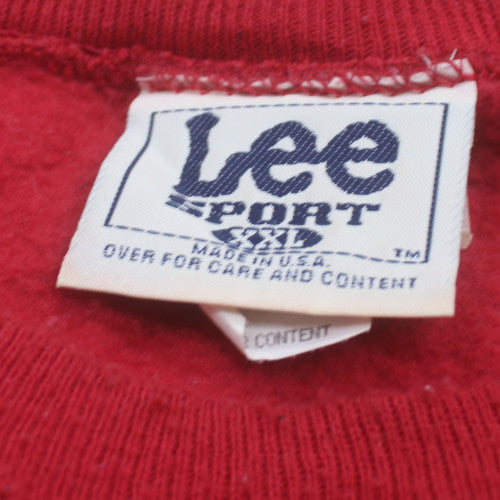 Lee Sport Men's Red Crew Neck Pullover Sweatshirt XXL Vintage NFL