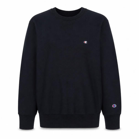 Champion Men's Black Large Reverse Weave Crew Neck Sweatshirt