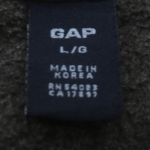 GAP Men's Grey Pullover Hoodie Size L Fleece Regular Fit