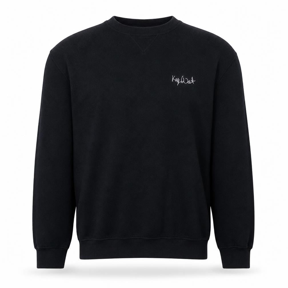 Lee Sport Men's Black XL Pullover Sweatshirt Key West Embroidered Cotton Blend