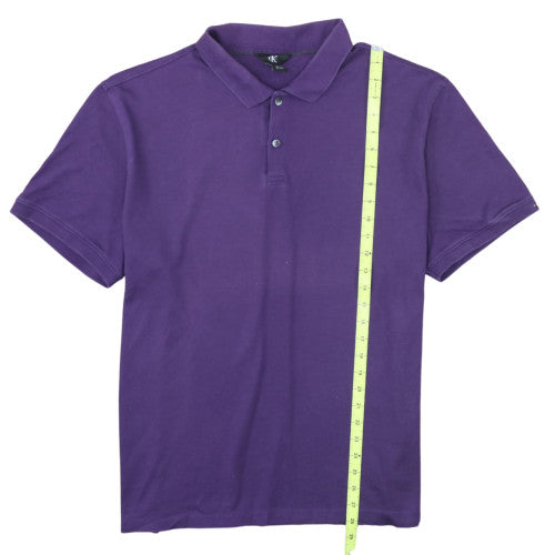 Calvin Klein Men's Purple Cotton Polo Shirt XL Regular Fit