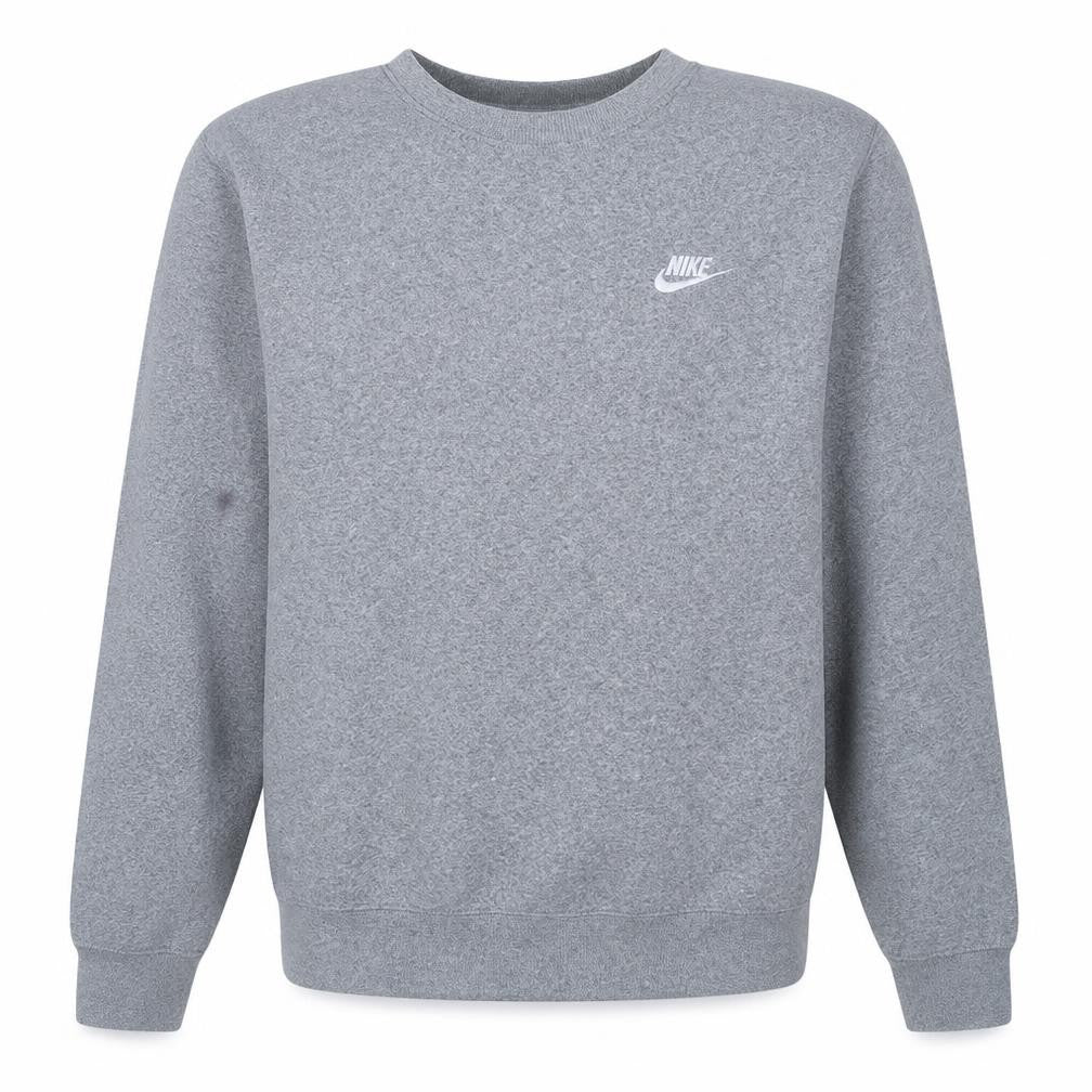 Nike Mens Grey Crew Neck Pullover Sweatshirt M Regular Fit Logo