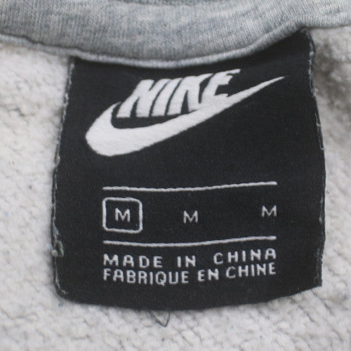Nike Mens Grey Crew Neck Pullover Sweatshirt M Regular Fit Logo