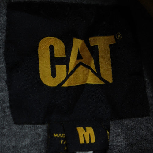 Caterpillar Mens Grey Pullover Hoodie M Regular Fit Fleece