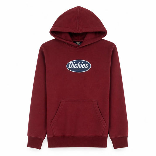 Dickies Men's Red Pullover Hoodie Small Graphic Fleece Sweatshirt
