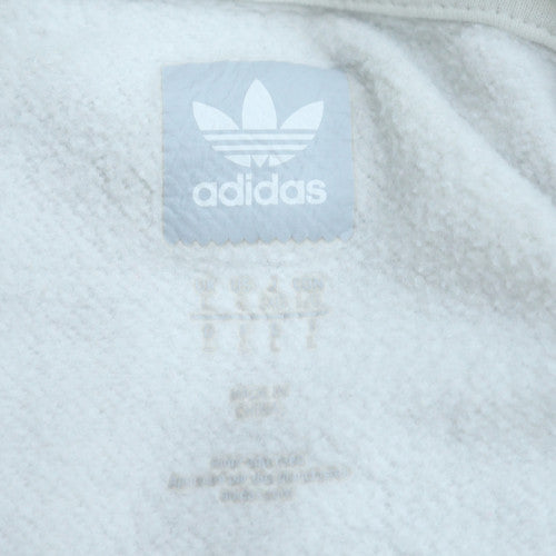 Adidas Mens White Pullover Fleece Hoodie Size M