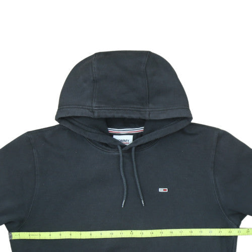 Tommy Jeans Men’s Black Pullover Hoodie L Regular Fleece Logo
