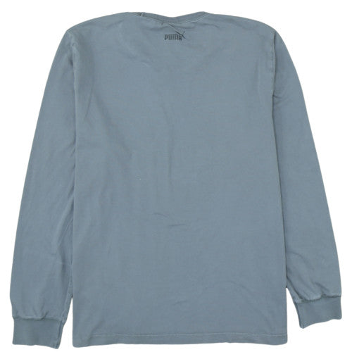 Puma Men's Grey Long Sleeve Graphic Crew Neck Cotton Top 2XL