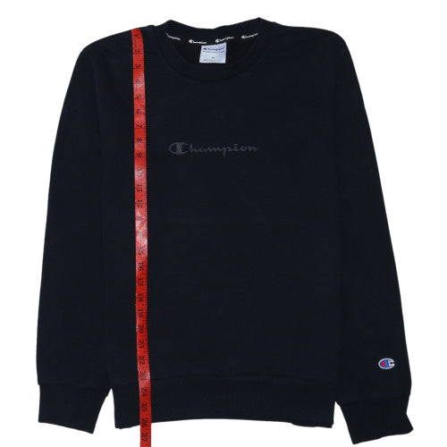 Champion Men Black Medium Crew Neck Pullover Sweatshirt
