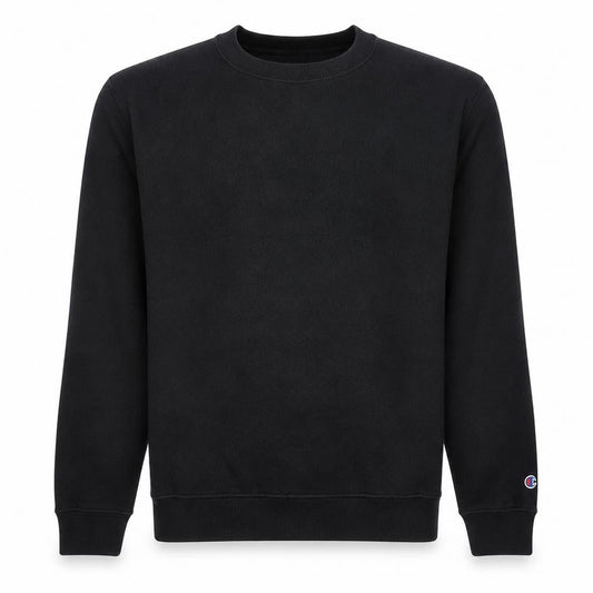 Champion Men’s Black Pullover Sweatshirt Medium Fleece Crew Neck