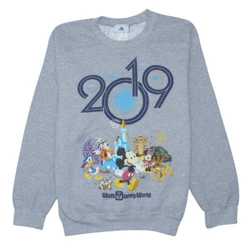 Disney Parks Women Grey Sweatshirt S Walt Disney World 2019 Mickey Crew Neck