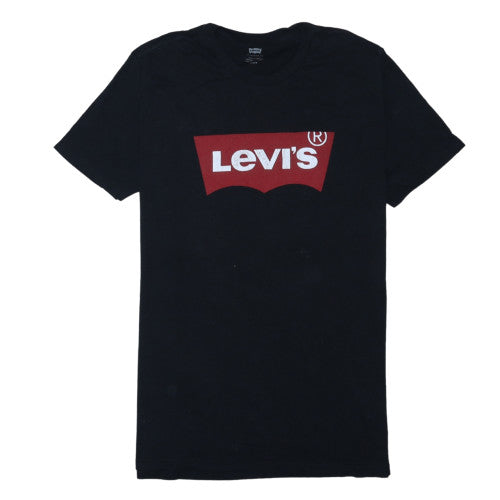 Levi's Men's Black Graphic Logo Crew Neck Cotton T-Shirt M