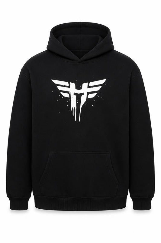 Nations Men’s Black 2XL Pullover Hoodie Esports Fleece Regular Fit