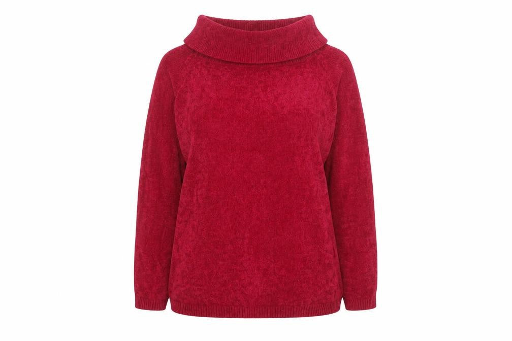 Marks & Spencer Women's Red Roll Neck Jumper Size 16