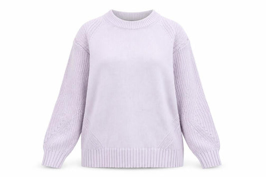 Marks & Spencer Women Lavender Cotton Knit Jumper L
