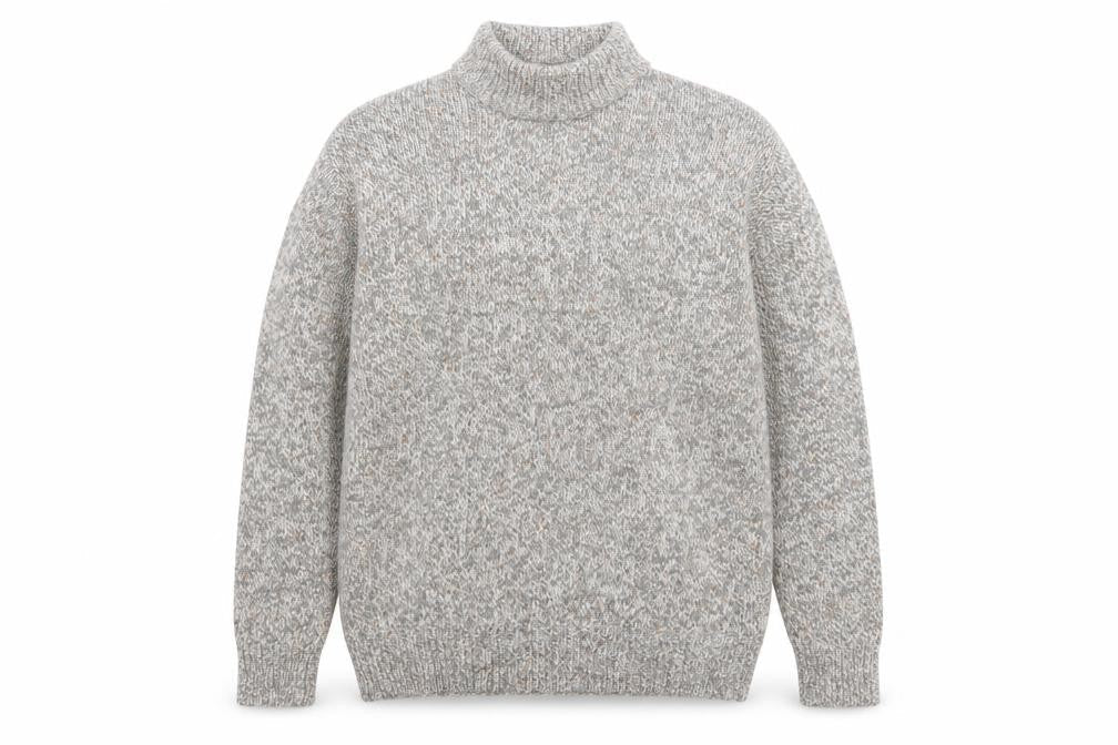 Next Men's Grey Roll Neck Chunky Knit Jumper XL Cotton Blend