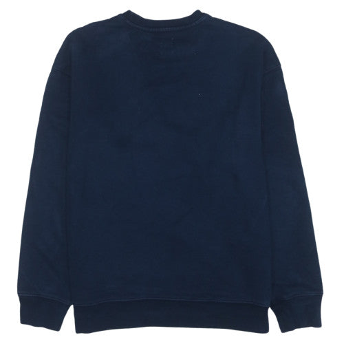 Levi's Men's Blue Relaxed Fit Crew Neck Logo Sweatshirt Size M