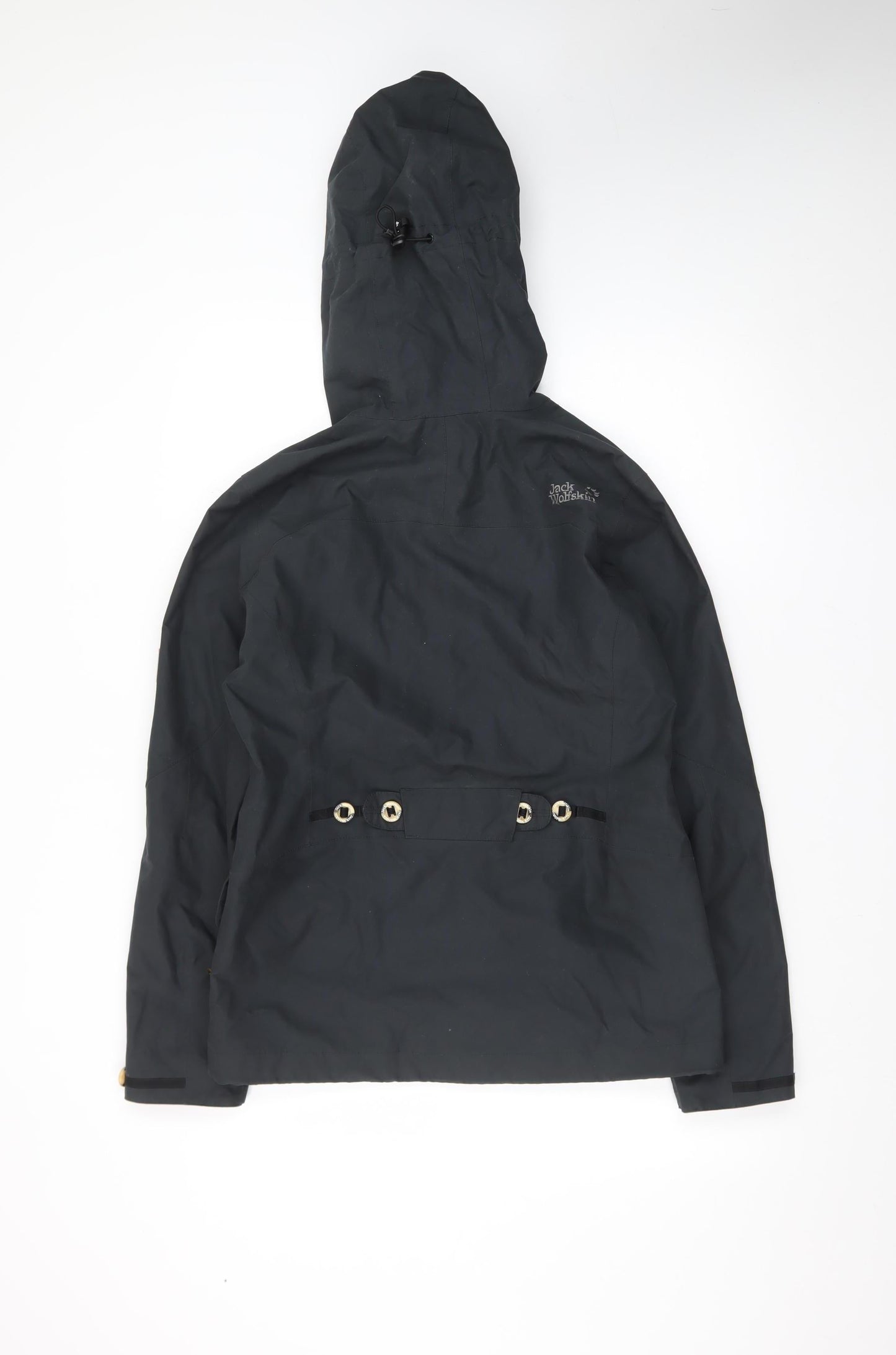 Jack Wolfskin Women’s Black Waterproof Hooded Rain Jacket Size 10