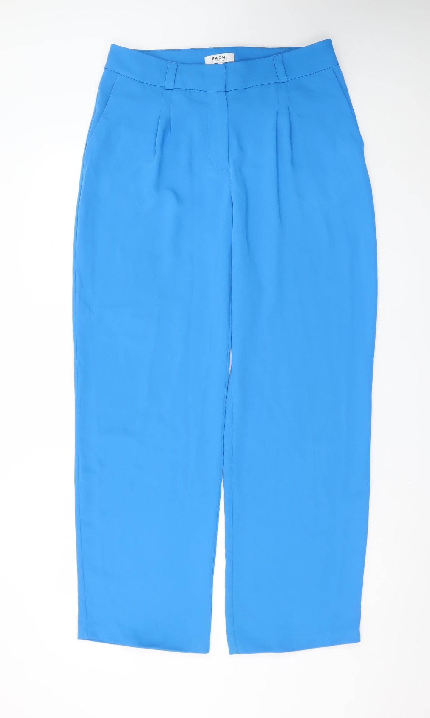 Farhi by Nicole Farhi Women's Blue Size 12 Straight Trousers