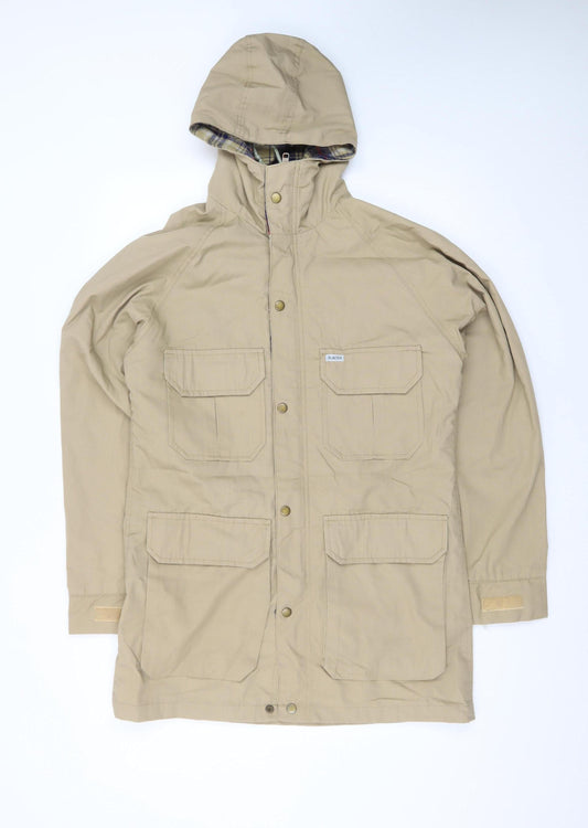 Glacier Men's Beige Hooded Parka Jacket Size M Outdoor Lined