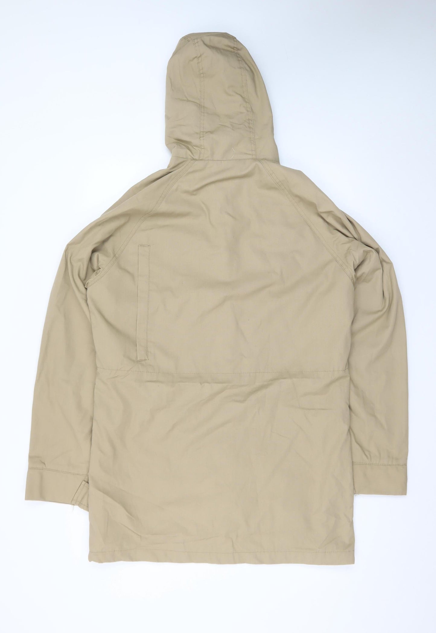 Glacier Men's Beige Hooded Parka Jacket Size M Outdoor Lined