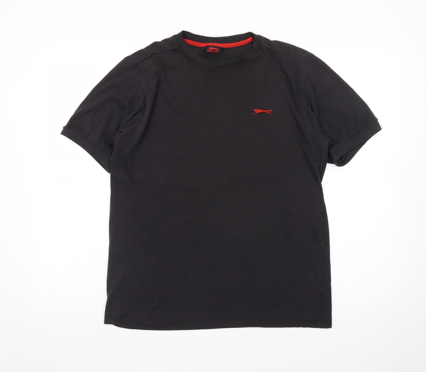 Slazenger Men’s Black Cotton Crew Neck Short Sleeve T-Shirt Size S