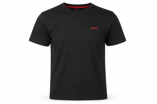Slazenger Men’s Black Cotton Crew Neck Short Sleeve T-Shirt Size S