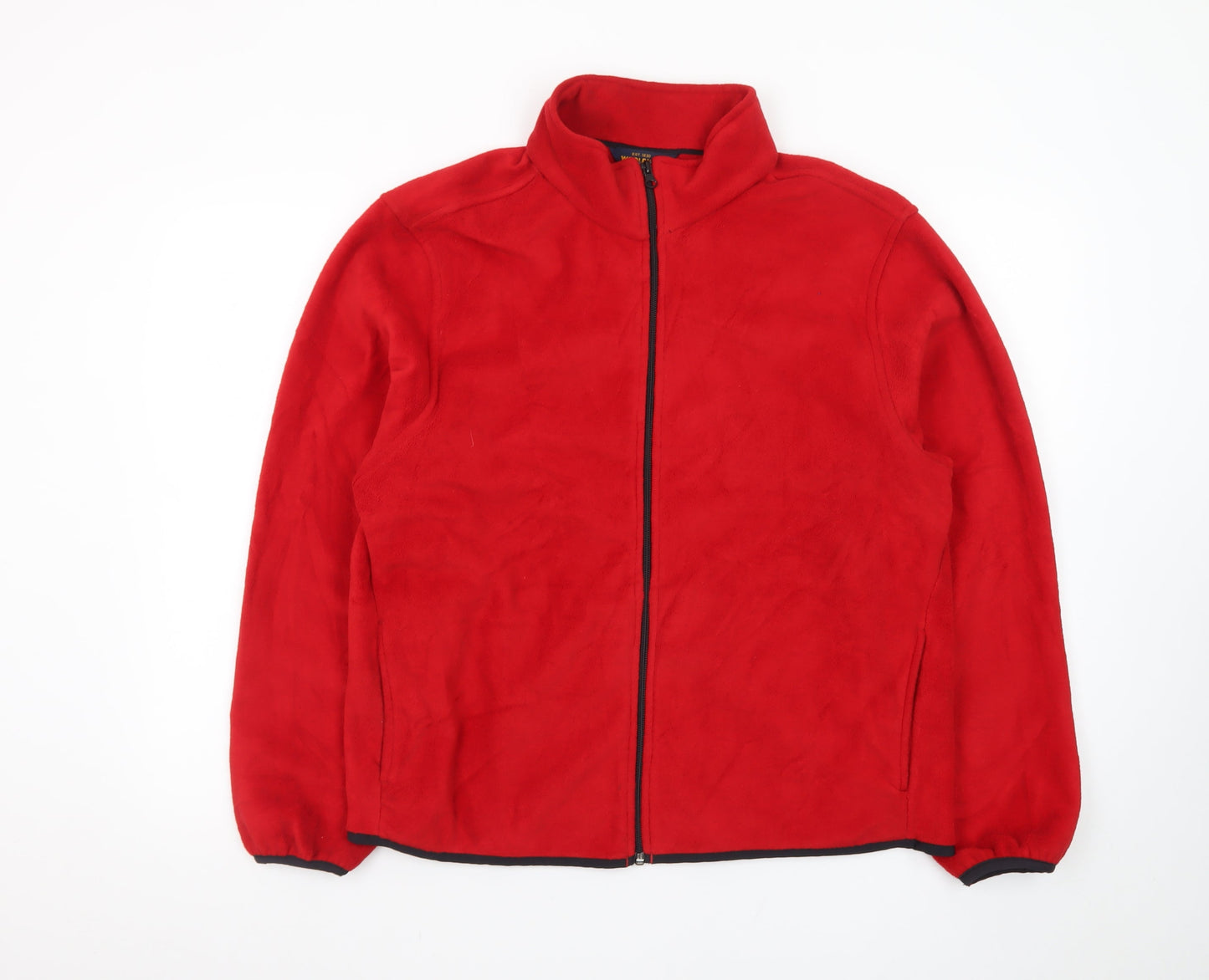 Woolrich Men's Red Fleece Zip Jacket Size L Outdoor Casual