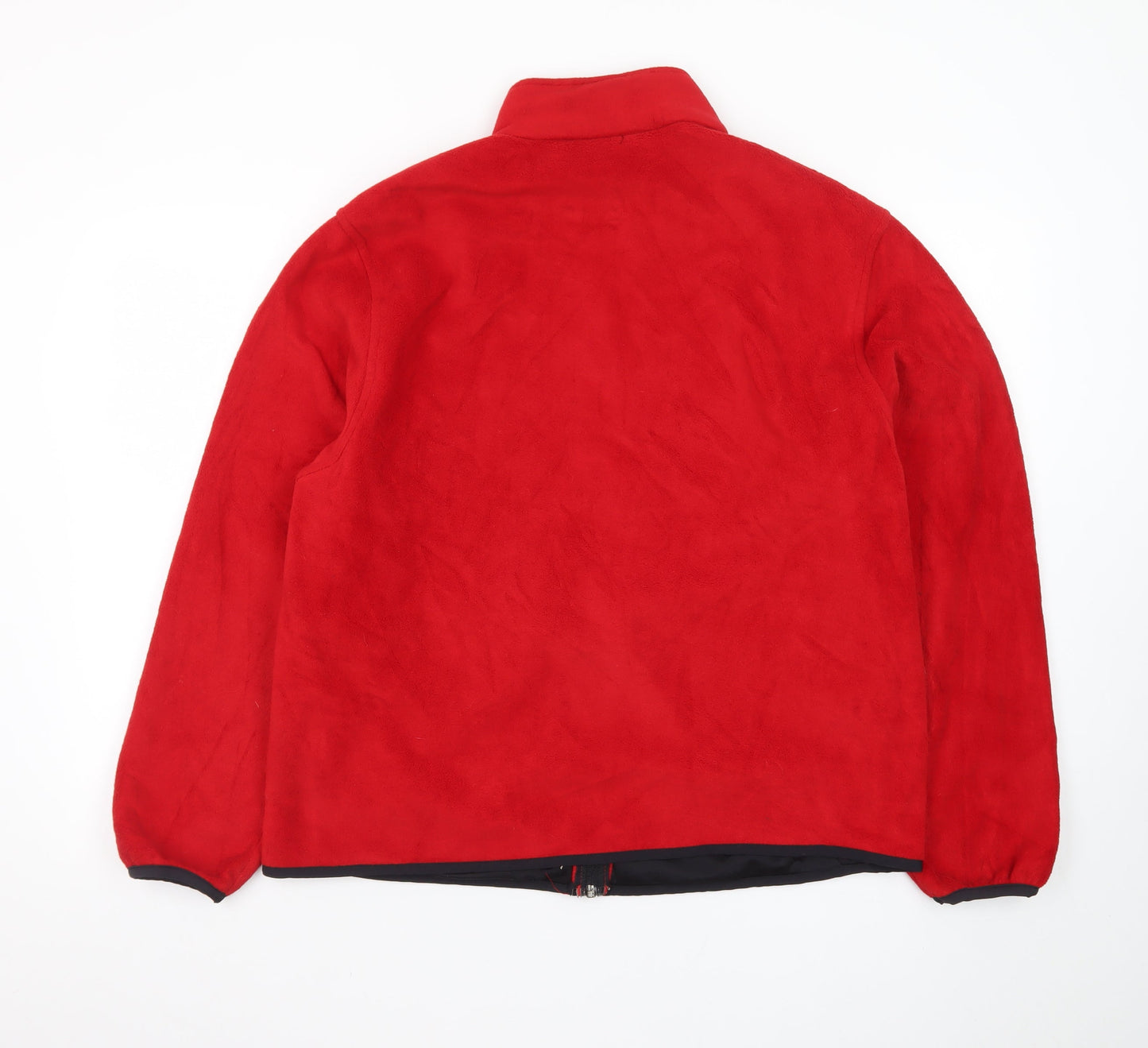Woolrich Men's Red Fleece Zip Jacket Size L Outdoor Casual