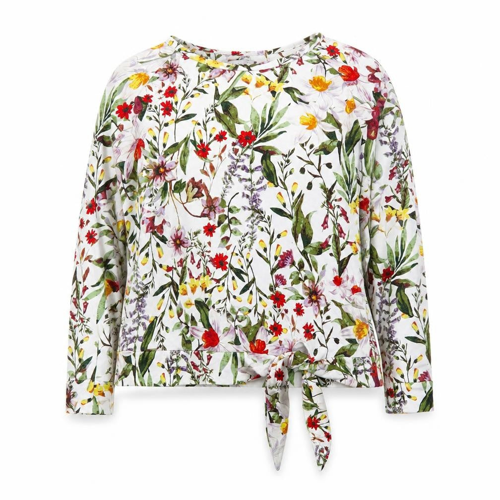 Marks & Spencer Womens Multicoloured Floral Tie Hem Viscose Tunic Blouse UK 10