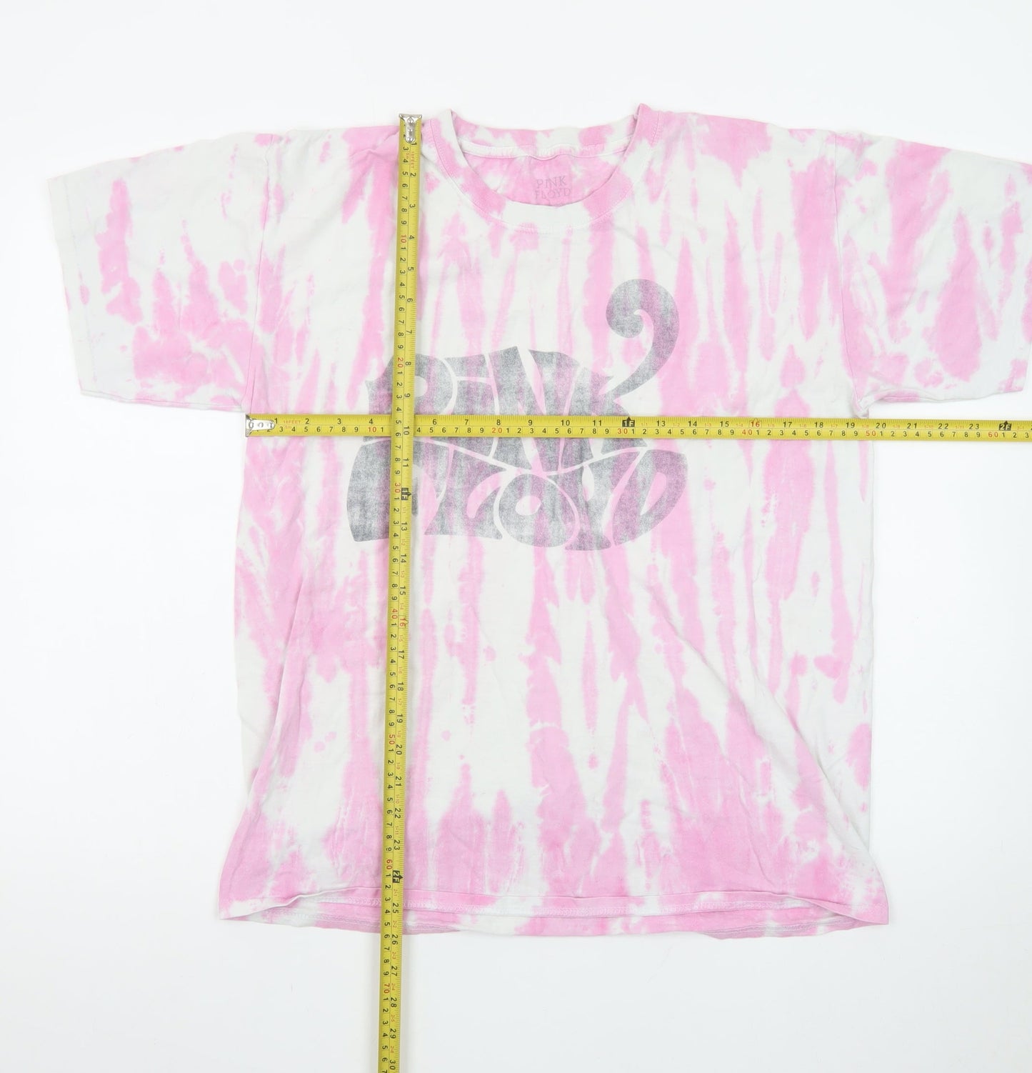 Pink Floyd Womens Pink Tie Dye Cotton T-Shirt Size S