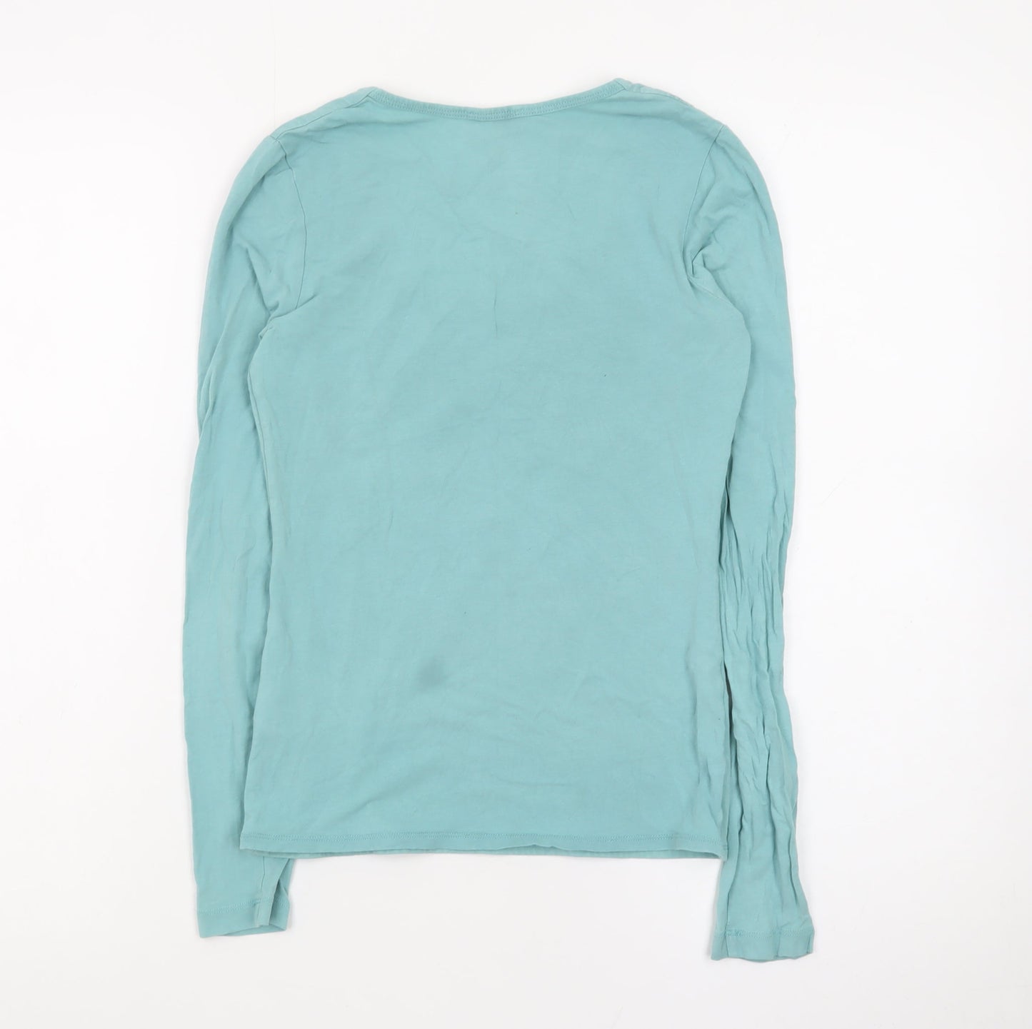 Jigsaw Women's Blue XS Long Sleeve Cotton Basic Top