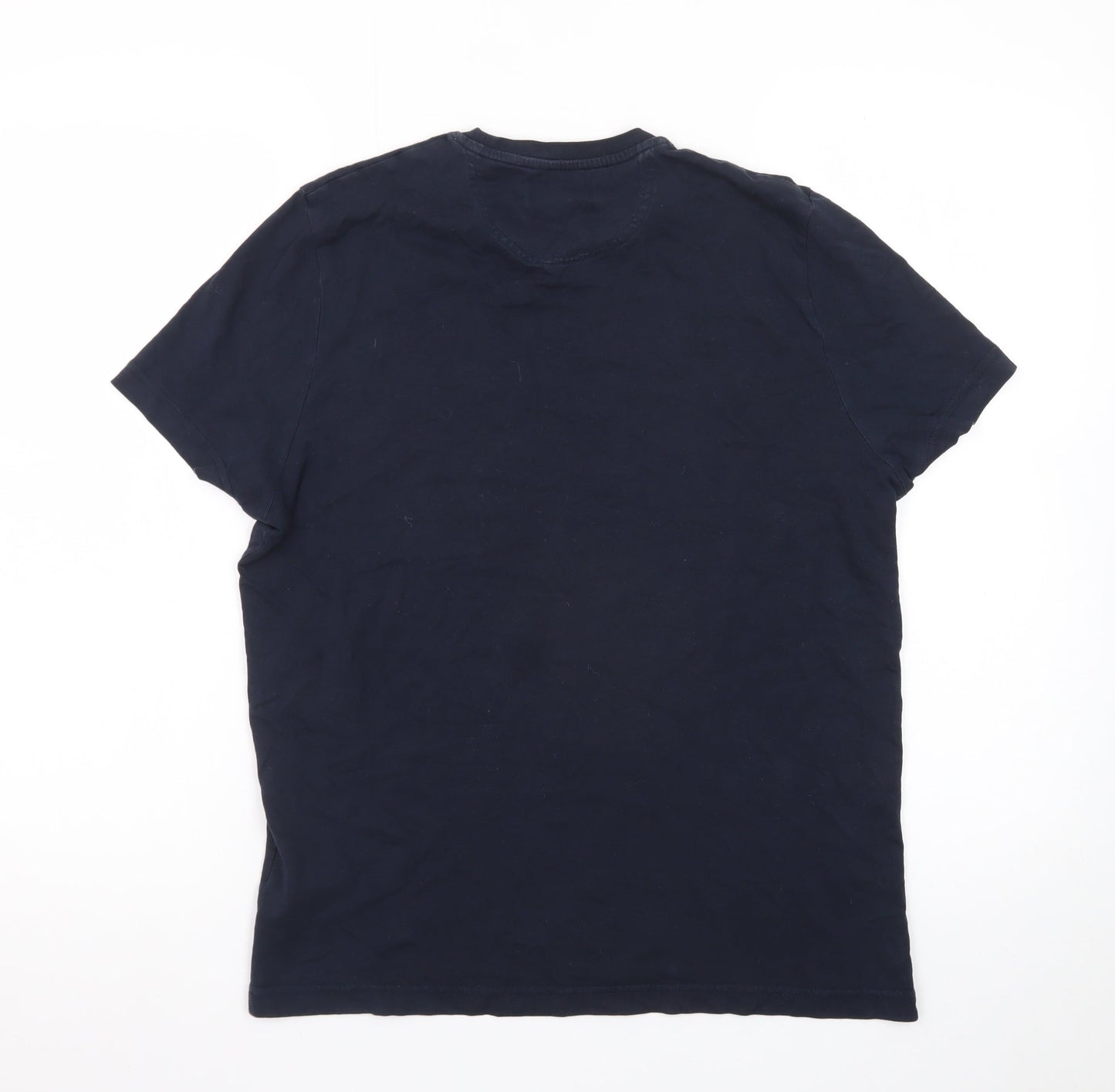 Henri Lloyd Men's Navy Blue Regular Fit Cotton Crew Neck T-Shirt Size M