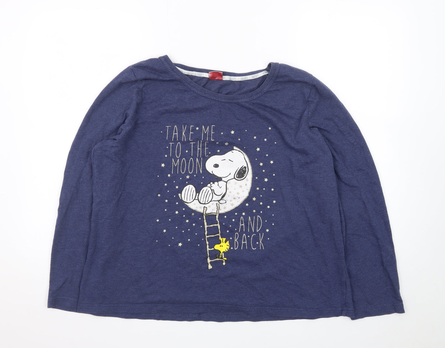 Tu Women’s Blue Snoopy Long Sleeve Pyjama Top Size 18